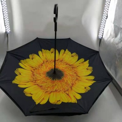 reverse folding umbrella inside-out umbrella