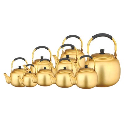 aluminum  yellow  Tea kettle welded mouth