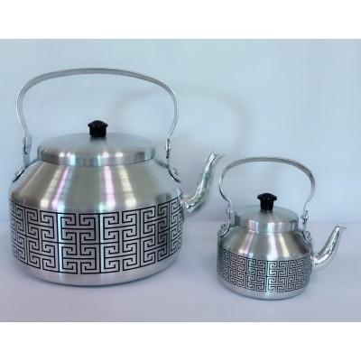 Saudi Arabia decorative flower aluminum tea kettle