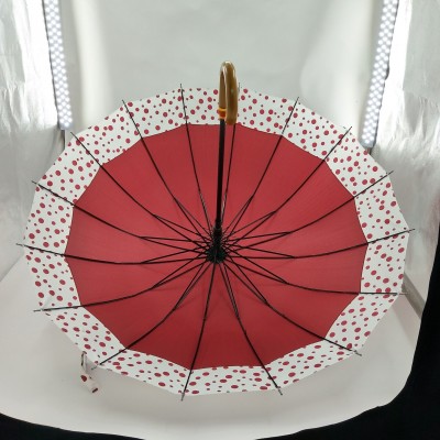 60cm 16k automatic  polyester straight umbrella