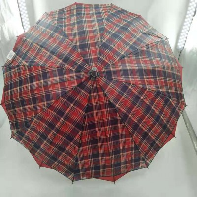 60cm double layer polyester grid umbrella fabric