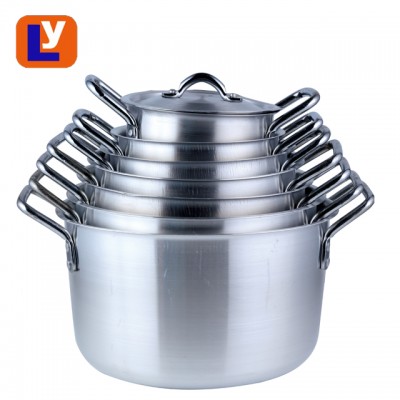 7PCS CHEAP ALUMINUM COOKING POT 14-26CM