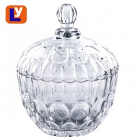 LY-TG006 CLEAR GLASS CHRISTMAS CANDY DISH