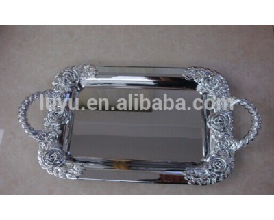 Stainless Steel Tray /Chromed Plated Serving Tray with Handles