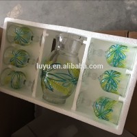 Hot sale 7pcs colorful glassware set