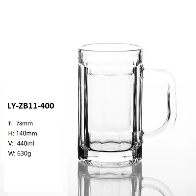 Transparent glass cup   Beer glass cup  glass cup with handle